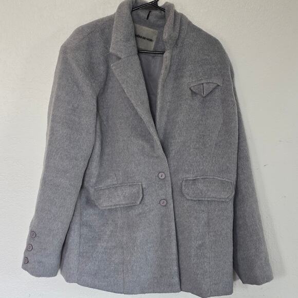 Maniere De Voir Womens Designer Gray Jacket Size 6 New with Tags - Picture 1 of 9